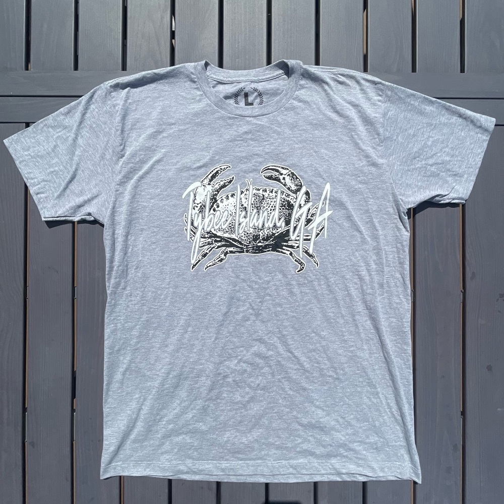 Vintage Heather Gray Tybee Island Crab Tshirt